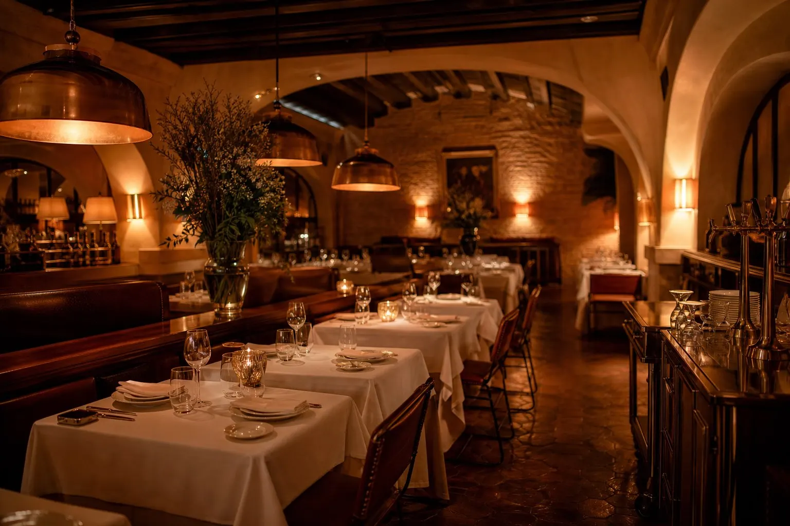 Sala del Restaurante Solera al atardecer